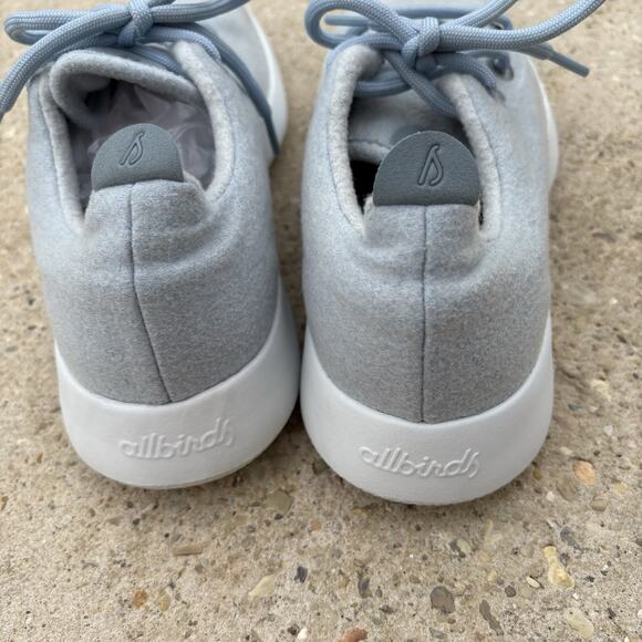 allbirds Wool Runners Mens Size 9 Light Blue Lace-Up Comfort Running Shoes - Picture 4 of 8
